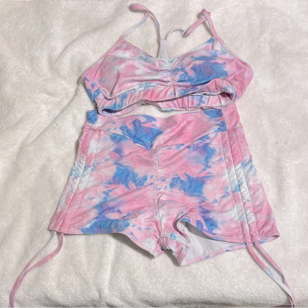 Swimsuit set for just $80! Tie-dye.